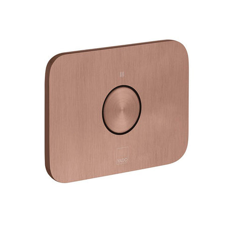 Vado Zone 1 Button 1 Outlet Horizontal Concealed Stop Valve to pair - Brushed Bronze - IND-Z143-H-BRZ