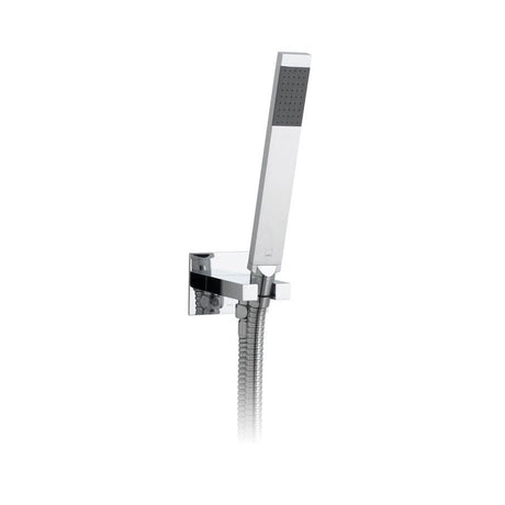 Vado Instinct Single Function Hand Held Shower Head with Hose Bracket and Integrated Outlet - Polished Chrome - INS - SFMKWO - C/P - TAP 'N' SHOWER
