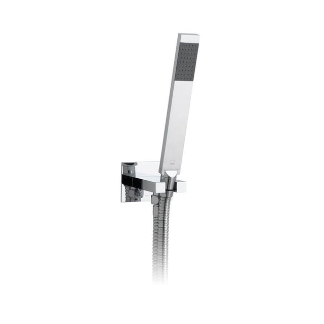 Vado Instinct Single Function Hand Held Shower Head with Hose Bracket and Integrated Outlet - Polished Chrome - INS - SFMKWO - C/P - TAP 'N' SHOWER