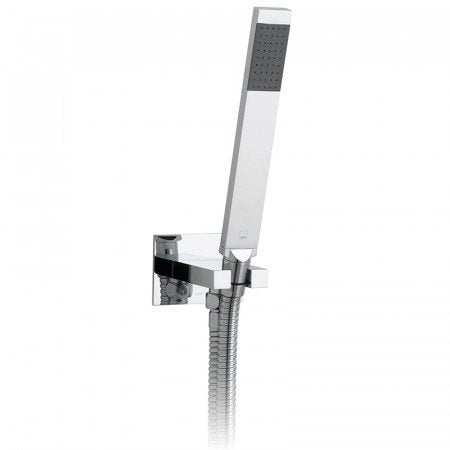 Vado Instinct Single Function mini shower kit with 150cm hose and integrated outlet bracket in chrome finish
