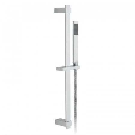 Vado Single-Function Slide Rail shower kit with modern chrome finish and adjustable handheld showerhead