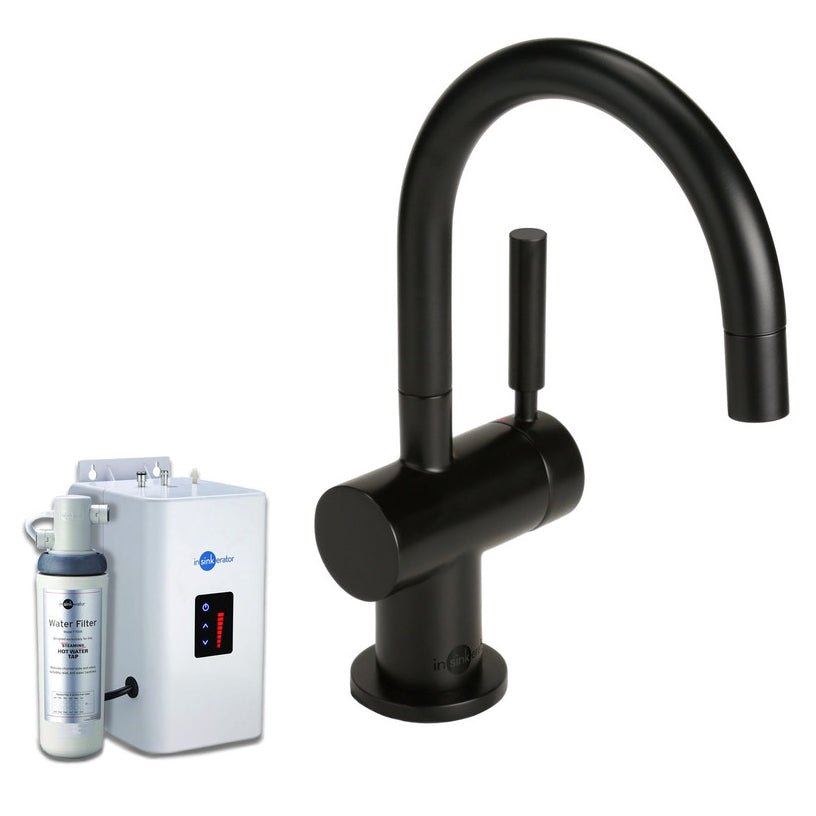 InSinkErator GN1100 Hot Water Tap with Neo Tank and Filter - Black - AIS405 - TAP 'N' SHOWER