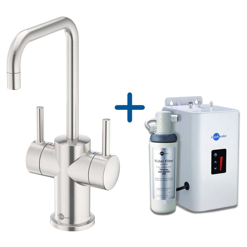InSinkErator FHC3020 Hot/Cold Water Mixer Tap with Neo Tank - Brushed Steel - AIS422