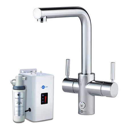 InSinkErator 4N1 L Shape Kitchen Sink Mixer Tap with Neo Tank and Filter - Chrome - AIS801