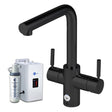 InSinkErator 4N1 L Shape Kitchen Sink Mixer Tap with Neo Tank and Filter - Velvet Black - AIS803 - TAP 'N' SHOWER