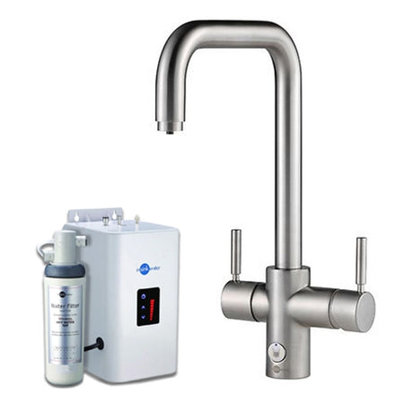 InSinkErator 4N1 U Shape Kitchen Sink Mixer Tap with Neo Tank and Filter - Brushed Steel - AIS862