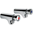Inta Modern Non-Concussive Wall Mounted  Basin Taps Pair - Chrome - NC170CP