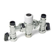 Intamix Test Point Thermostatic Mixing Valve 22mm with Service Valves - White - 400MZ22CP