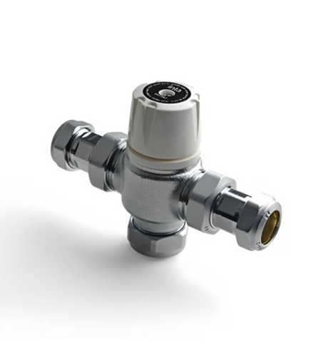 Inta Intamix 28mm Thermostatic Mixing Valve with Valves and Isolation - Chrome