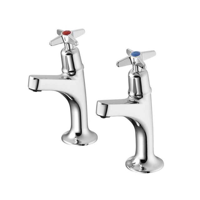 Armitage Shanks Sandringham 21 High Neck Sink Pillar Taps - Chrome - B9879AA