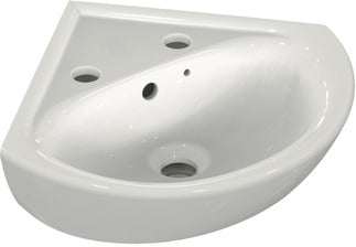 Armitage Shanks 480mm Wide 2 Tap Hole Sandringham 21 Wall Hung Corner 
