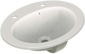 Armitage Shanks 500mm Wide 2 Tap Hole Sandringham 21 Inset Countertop 