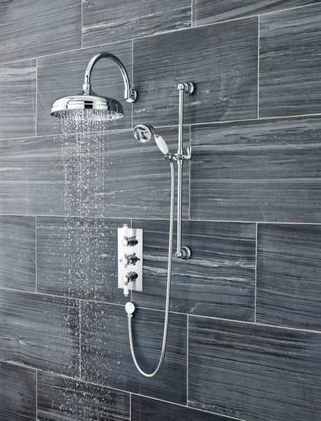 Nuie Triple Handle Edwardian Concealed Shower Valve- Chrome - ITY315