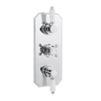 Nuie Triple Handle Thermostatic Victorian Concealed Shower Valve - Chr