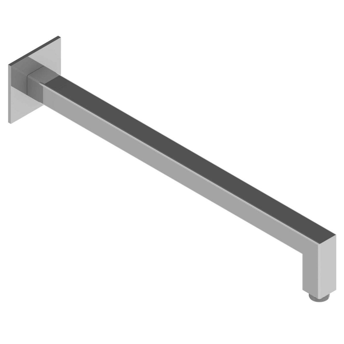 JTP Inox Square Wall Shower Arm 400mm - Matt Stainless Steel - IX1003 - TAP 'N' SHOWER