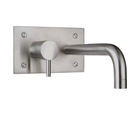 JTP Inox Wall Mounted Basin Mixer - Stainless Steel - IX231