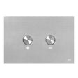 JTP Inox Pneumatic stainless steel flush plate with dual button design for modern bathroom use