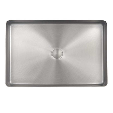 JTP Vos Rectangular Inox Counter Top Basin + Waste Stainless Steel - IXCTS520
