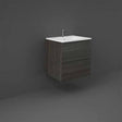 Rak Joy Cloakroom Vanity Unit 600mm - Moka Walnut - JOYWH060MOK