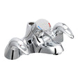 Bristan Java Modern Bath Filler Tap with Thermostatic Shower - Chrome 