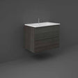 Rak Joy Cloakroom Vanity Unit 800mm - Moka Walnut - JOYWH080MOK