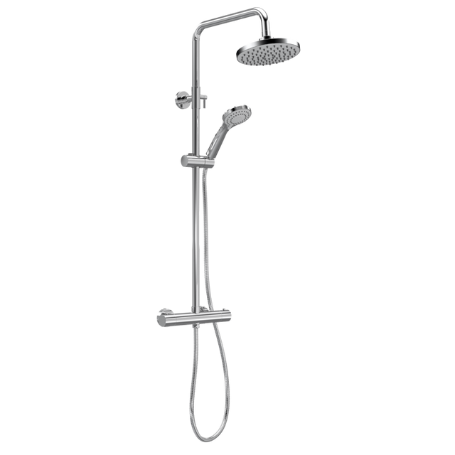 Nuie Complete Showers Chrome Contemporary Thermostatic Bar Shower With