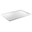 Just Trays JT Fusion Anti-Slip 1300mm x 800mm Flat Top Rectangular Shower Tray with Waste - White - ASF1380100