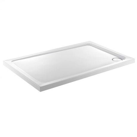 Just Trays JT Fusion Anti-Slip 1300mm x 800mm Flat Top Rectangular Shower Tray with Waste - White - ASF1380100