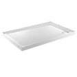 Just Trays JT Fusion 4 Upstand 1000mm x 800mm Rectangular Shower Tray with Waste - White - F1080140