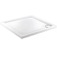 Just Trays JT Fusion 800mm x 800mm Flat Top Square Shower Tray with Waste - White - F80100