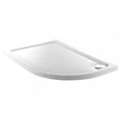 Just Trays JT Fusion Anti-Slip Right Handed Flat Top 900mm x 760mm Offset Quadrant Shower Tray with Waste - White - ASF976RQ100