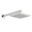 Kartell Cube Square Fixed Shower Head & Wall Mounted Arm 200mm - Chrome - SHO073CU - TAP 'N' SHOWER
