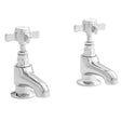 Kartell Klassique Pair Bath Pillar Taps - Polished Chrome - TAP104KL