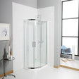 Kartell KV6 Chrome Offset Quadrant Shower Enclosure 1000 x 800mm - Chrome - 6KON108Q