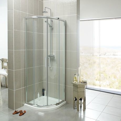 Kartell KV6 Quadrant Shower Enclosure 800 x 800mm - Chrome - 6KON800Q