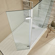 Kartell KV8 Chrome 300mm Hinged Wet Room Return Panel 8mm Glass - EIGHT300W - TAP 'N' SHOWER
