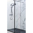 Kartell Nero 300mm Hinged Wet Room Return Panel 8mm - Black - NER300W