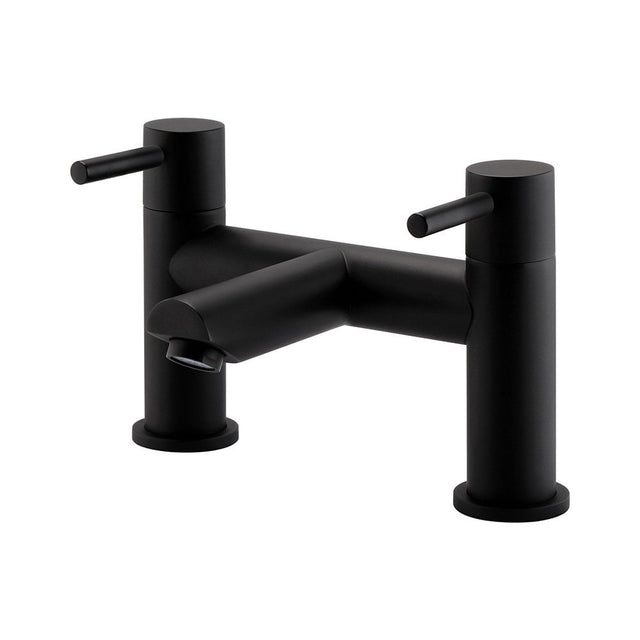 Kartell Nero Round Bath Filler - Matt Black - TAP151NR