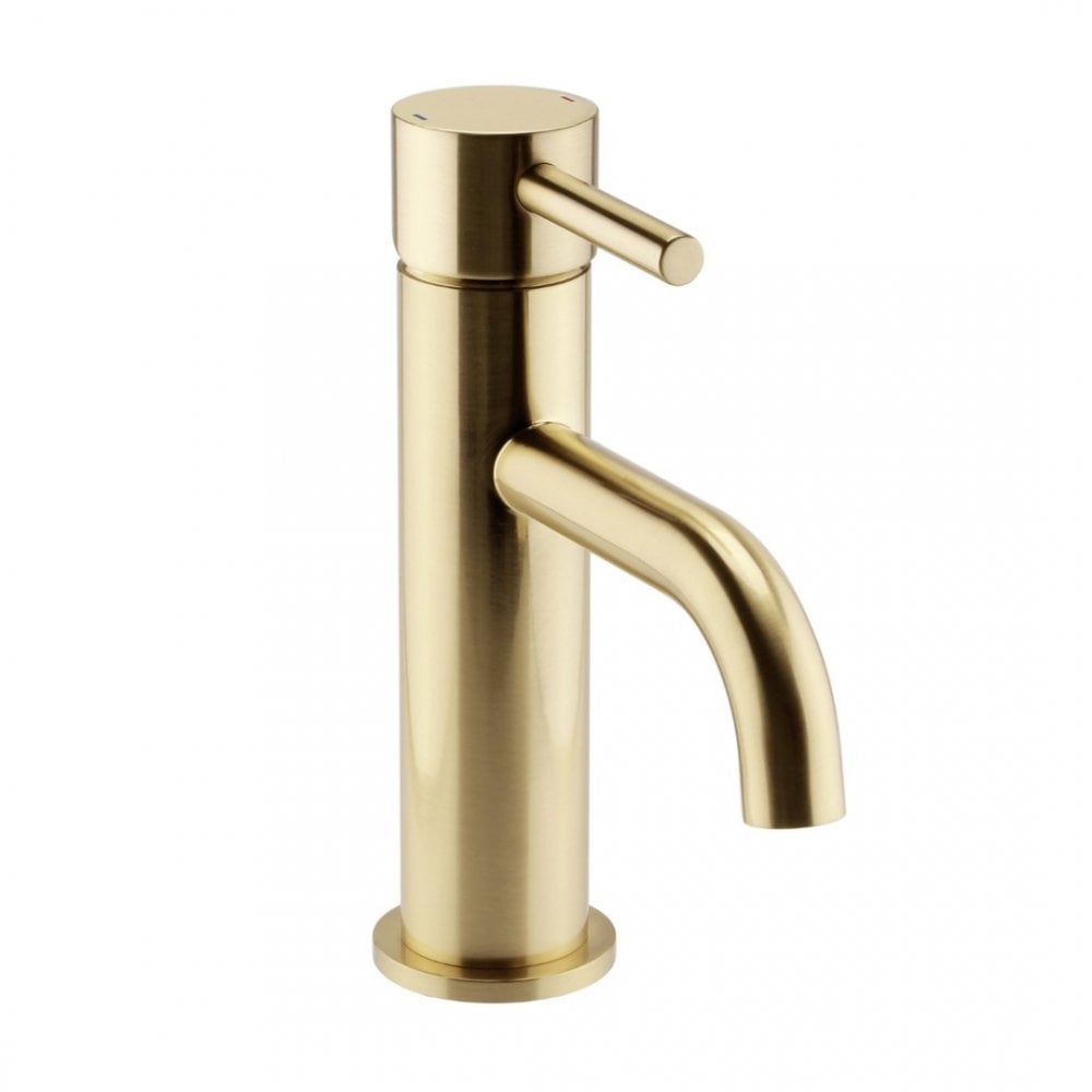 Kartell Ottone Mono Basin Mixer Tap - Brushed Brass - TAP140OT