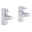 Kartell Plan Bath Pillar Taps  (Pair) - Polished Chrome - TAP016PL