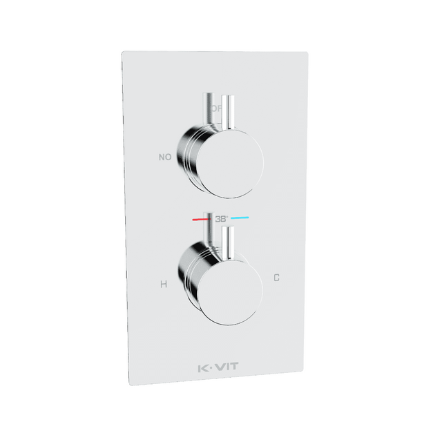 Kartell Plan Concealed Thermostatic Shower Valve - Chrome - SHO001PL