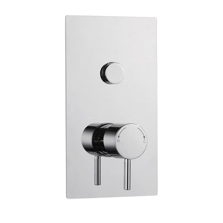 Kartell Plan Single Round Push Button Concealed Thermostatic Shower Valve - Chrome  - SHO006PL
