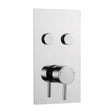 Kartell Plan Twin Round Push Button Concealed Thermostatic Shower Valve - Chrome  - SHO008PL