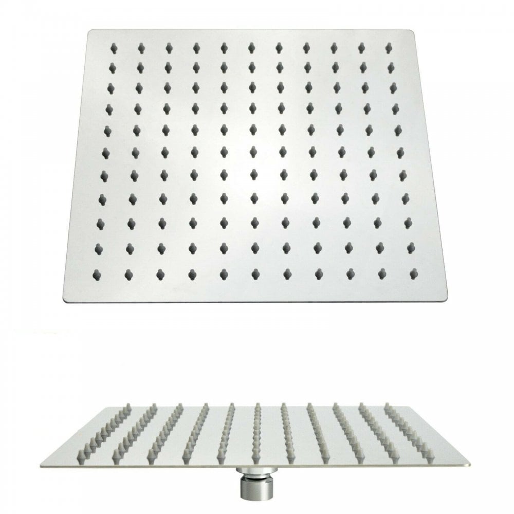 Kartell Square Slimline Drench Shower Head 250mm - Chrome - SHO115SQ - TAP 'N' SHOWER
