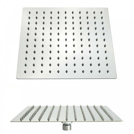 Kartell Square Slimline Drench Shower Head 250mm - Chrome - SHO115SQ - TAP 'N' SHOWER