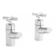 Kartell Times Pair Basin Pillar Taps Polished - Chrome - TAP084TI