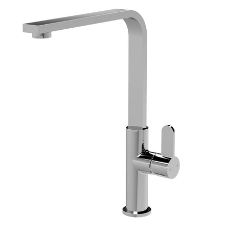 Launde Abbey Churni Mono Basin Single Lever Square Sink Tap - Chrome
