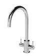 Launde Abbey Dual Lever Handle Mono Kitchen Sink Mixer Tap - Chrome