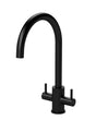 Launde Abbey Dual Lever Handle Mono Kitchen Mixer Tap - Matt Black