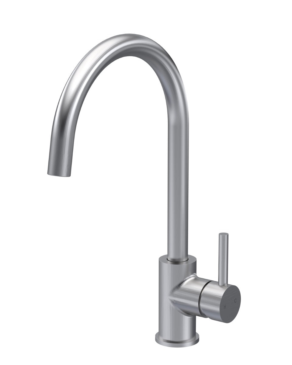 Launde Abbey 1Tap Hole Single Lever Handle Mono Kitchen Sink Mixer Tap - Brushed Nickel